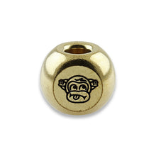 Load image into Gallery viewer, Wise Monkeys Bead - Brass