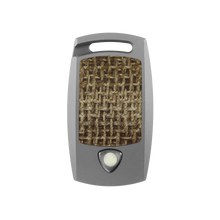 Load image into Gallery viewer, IMP - MagnaCut - Titanium + Brown Burlap Micarta
