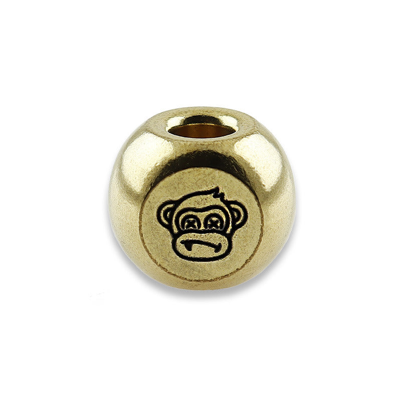 Wise Monkeys Bead - Brass