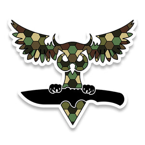 Sticker - Owl Tactical Scandi Camo