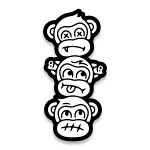 Sticker - Wise Monkeys